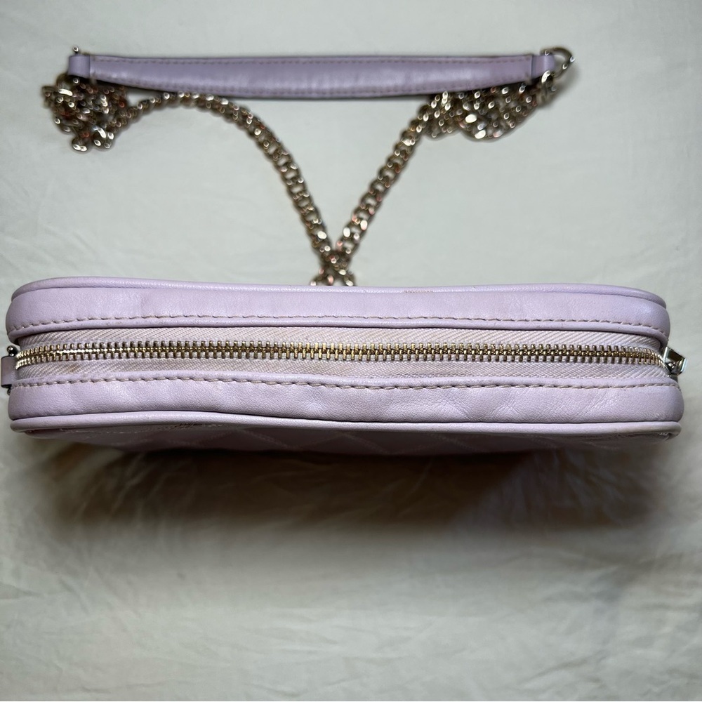 Kate Spade Carey Mini Quilted Crossbody Purse Chain Strap - Lilac / Light Purple - Picture 11 of 16